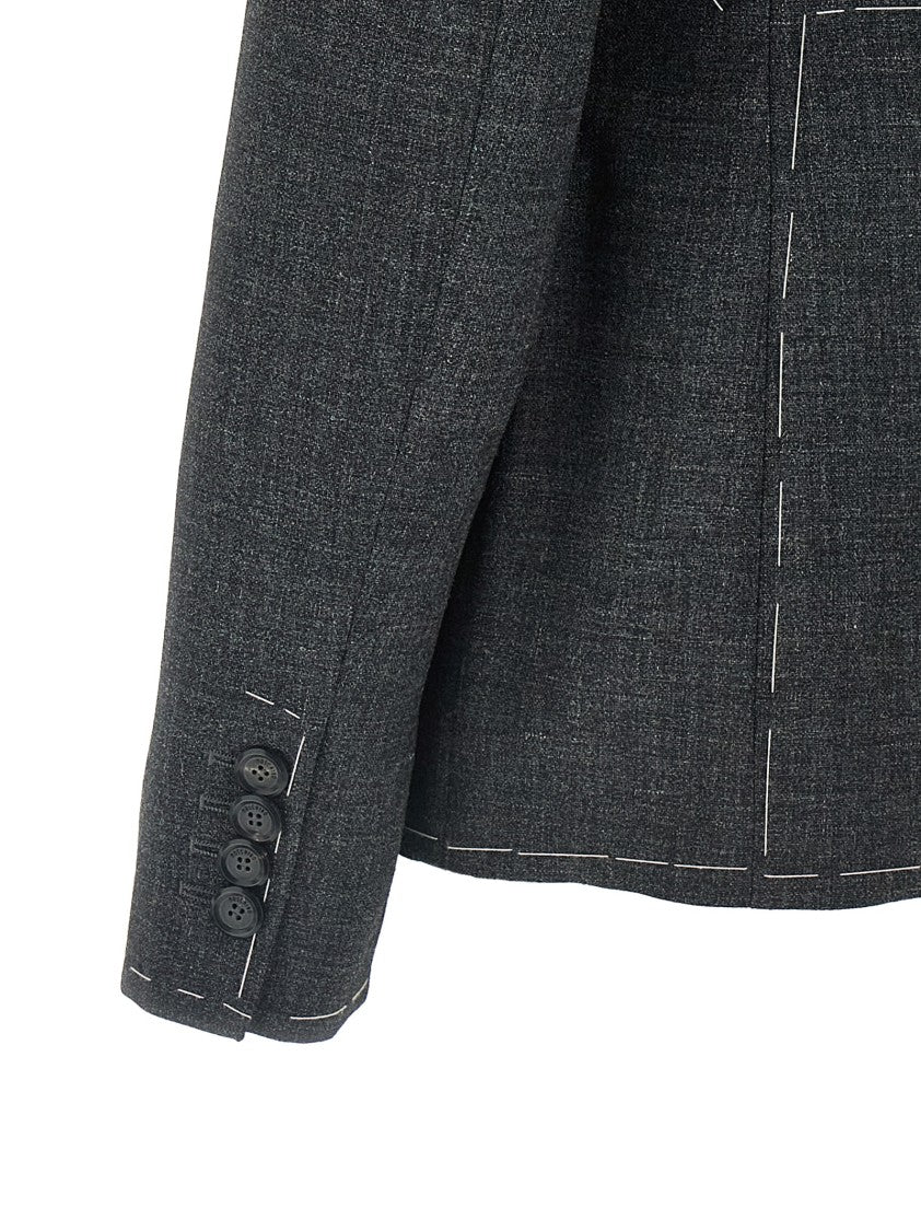 Moschino Embroidered Canvas Blazer