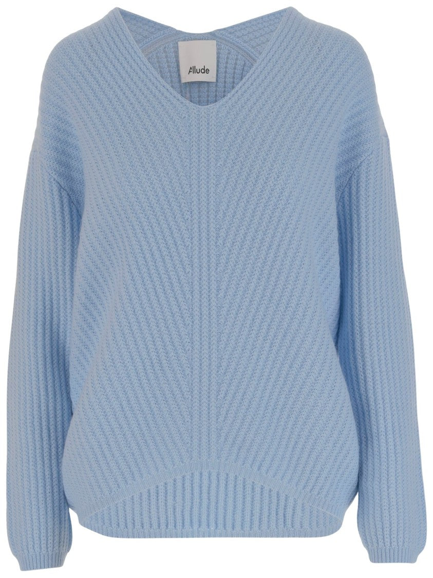 Allude Ribbed Cashmere Pullover
