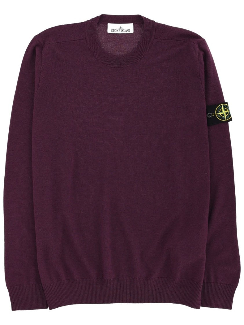 Stone Island Grey Fine Knit Virgin Wool Sweater