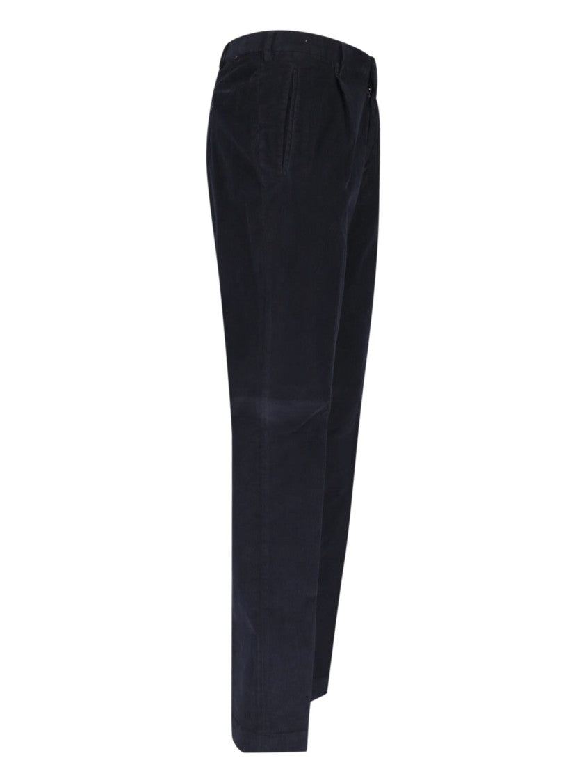 Incotex Blue Slim-Fit Tailored Cotton Pants
