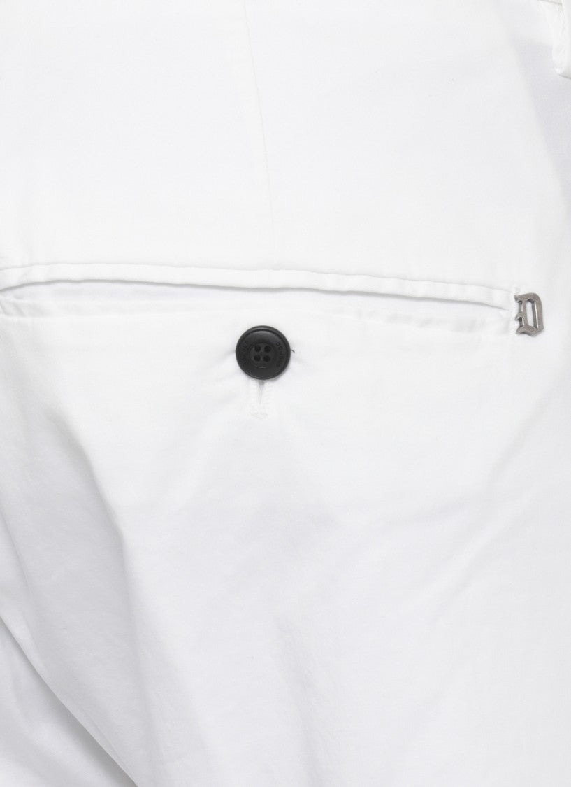 Dondup White Gaubert Cotton Chino Pants