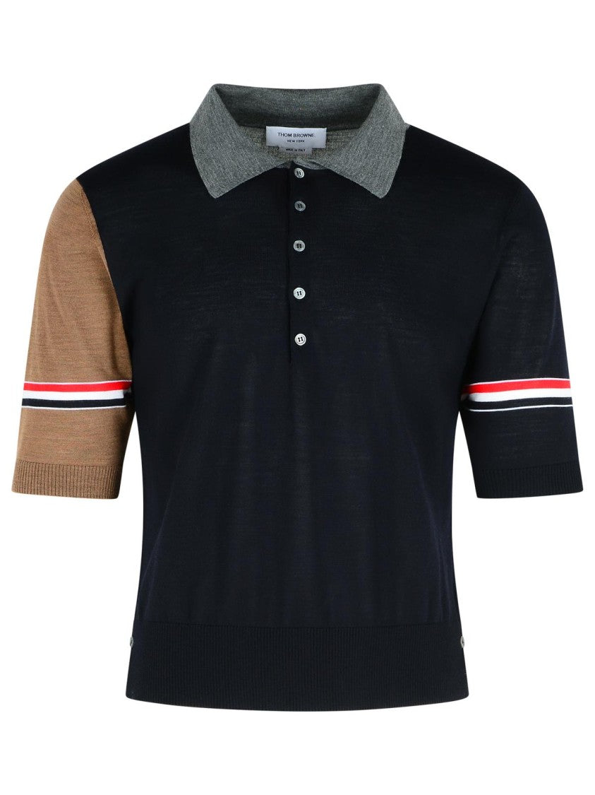 Thom Browne 'Fun' Multicoloured Virgin Wool Polo Shirt