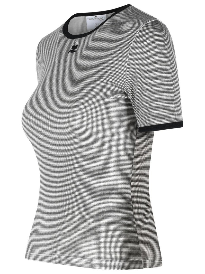 Courrèges Gray Cotton T-Shirt