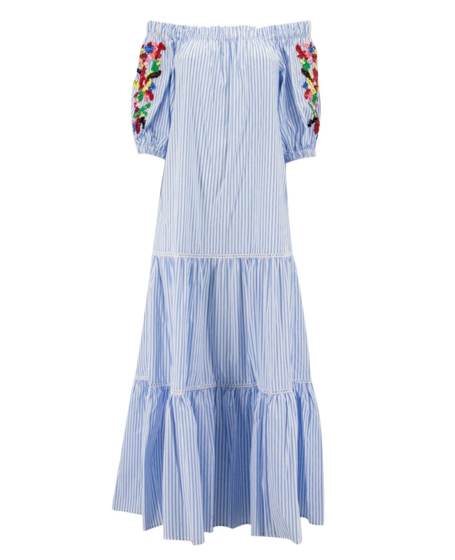 Ermanno Scervino Striped Pattern Dress