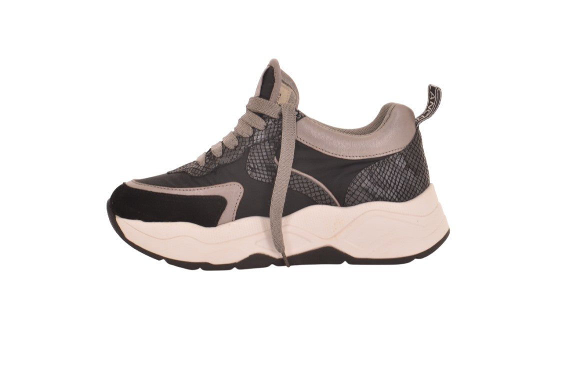 Voile Blanche Two-Tone Suede And Technical Nylon Sneakers