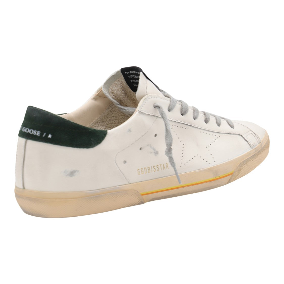 Golden Goose Worn-In White Leather Low-Top Sneakers