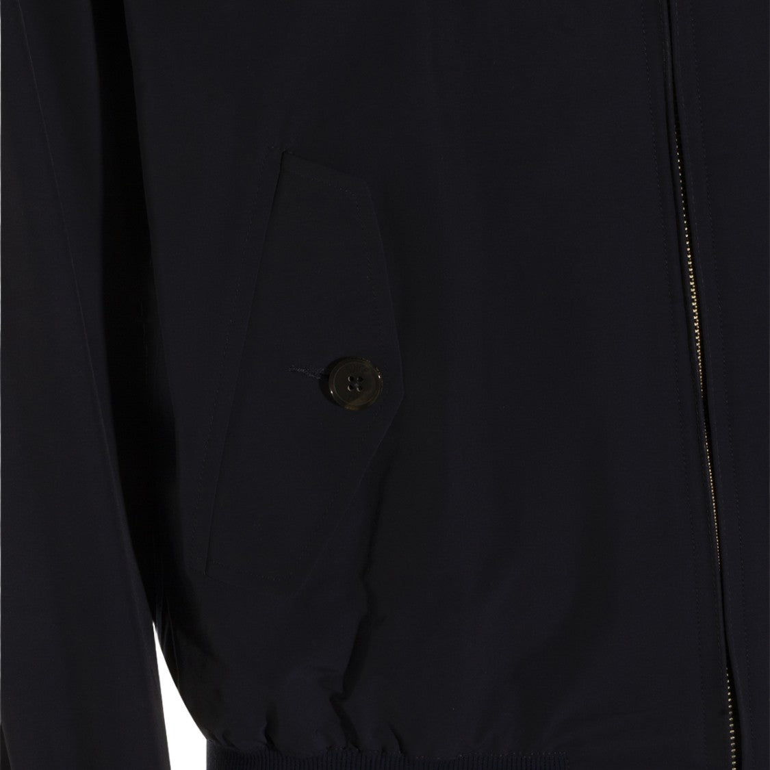 Baracuta High Collar Casual Jacket With Ribbed Details