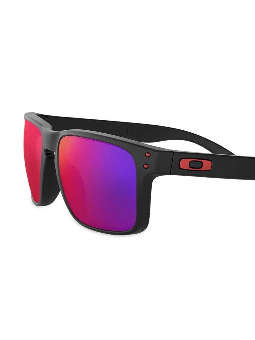 Oakley Bold Square Purple Mirrored Sunglasses With Matte Finish