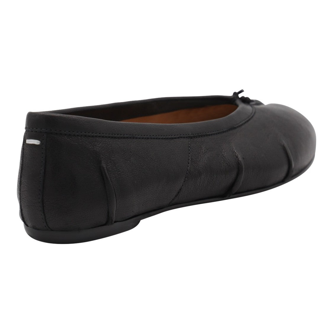 Maison Margiela Split-Toe Black Flats With Bow Accent