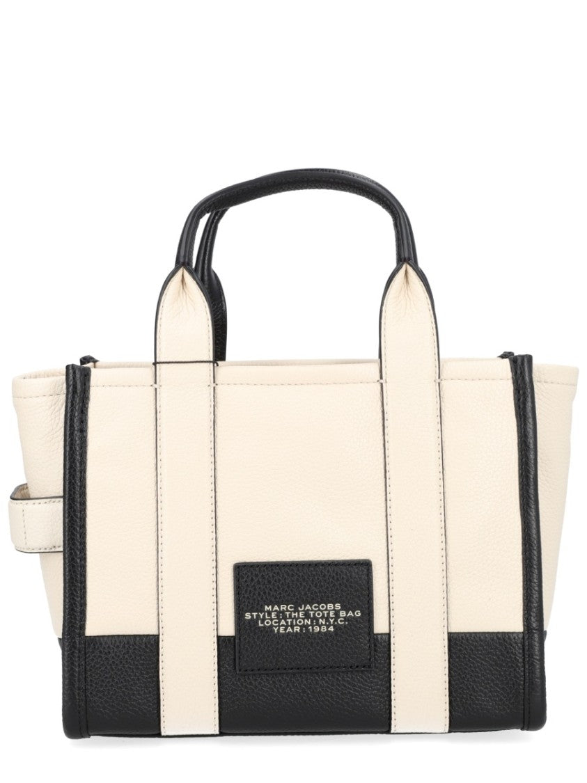 Marc Jacobs Neutrals Structured Two-Tone Leather Tote Bag