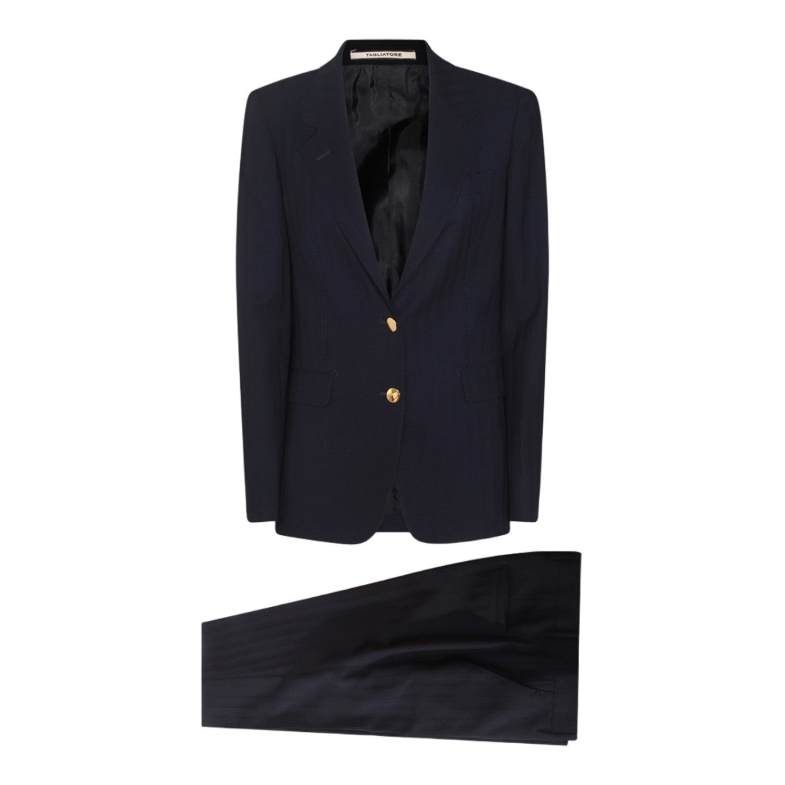 Tagliatore Tailored Black Suit With Structured Blazer And Slim-Fit Trousers