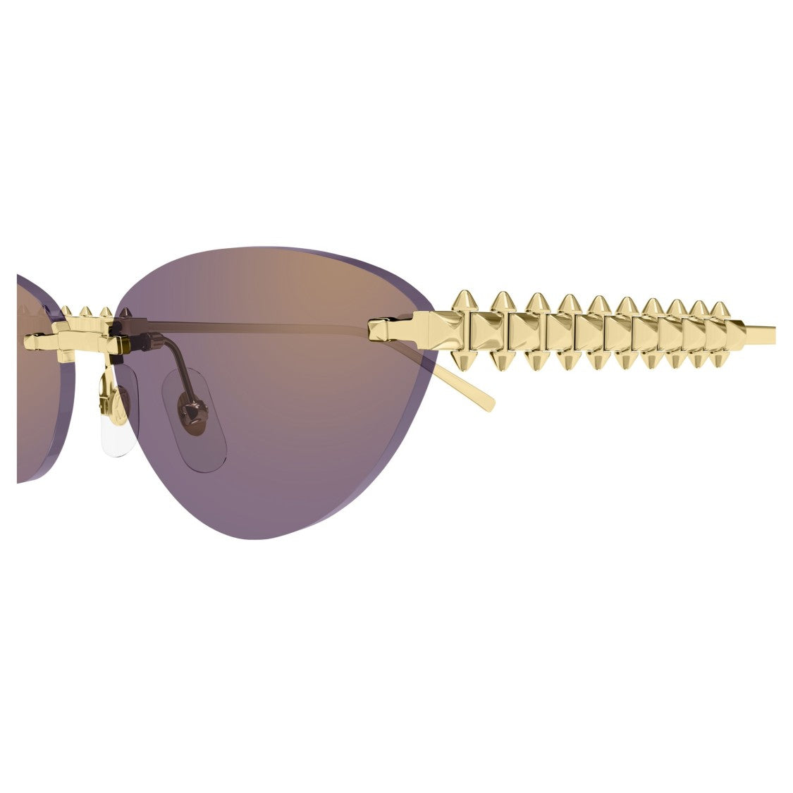 Cartier Ct0543s Rimless Cat-Eye Sunglasses