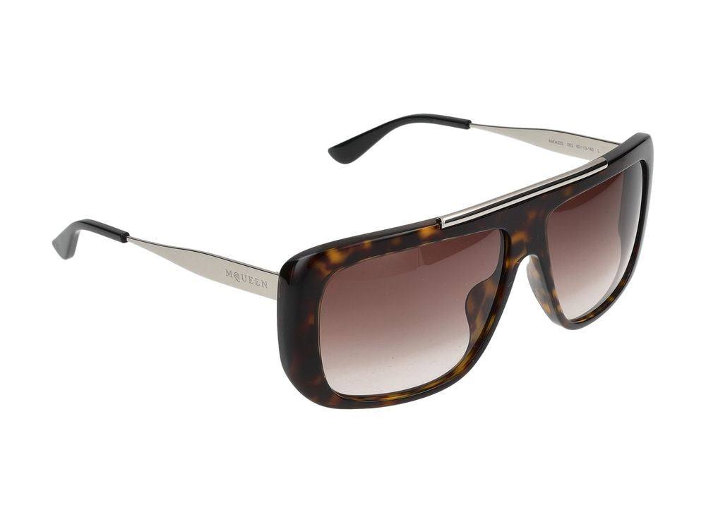 Alexander Mcqueen Sunglasses Am0492s 003 Havana Silver Brown 60/13/140