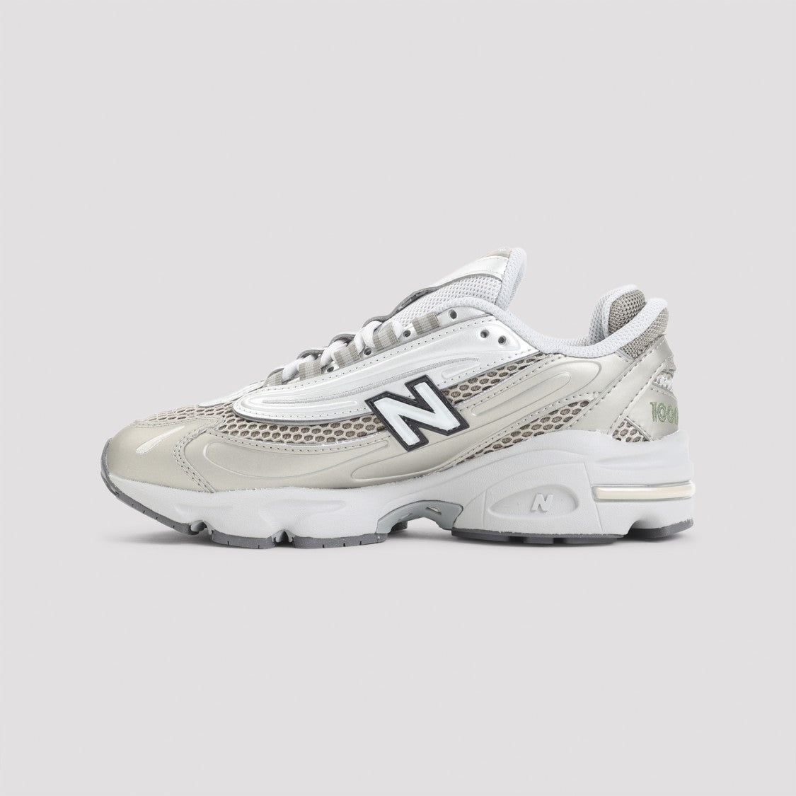 New Balance Metallic Finish Leather Sneakers With Chunky Sole