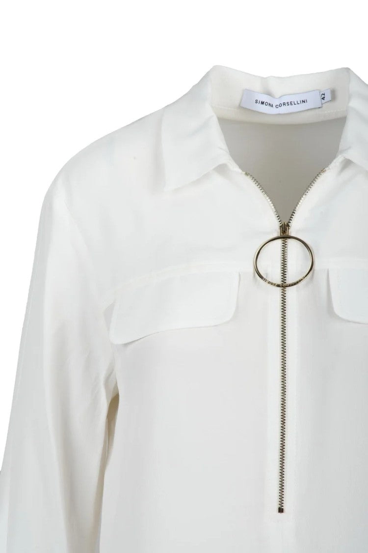 Simona Corsellini Acetate Silk Shirt - White