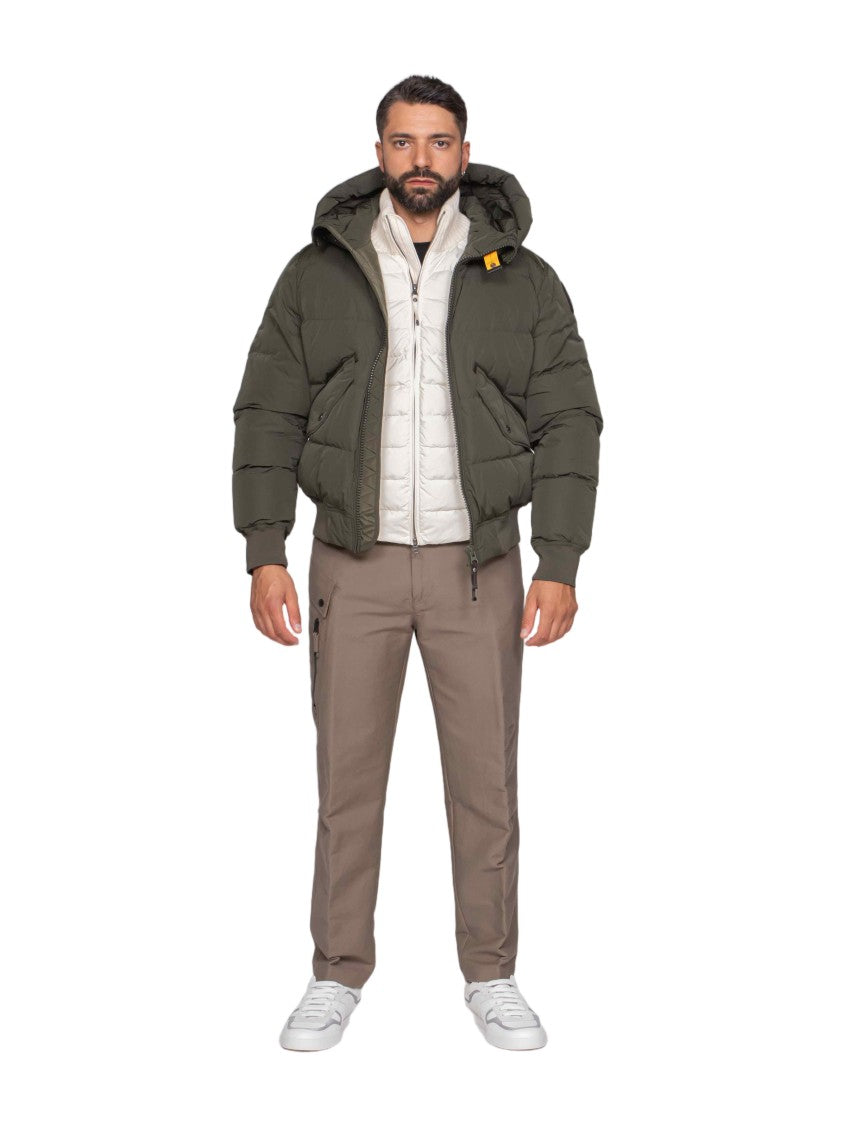 Pjs Parajumpers Puffer Bomber Jacket With High Collar And Quilted Design