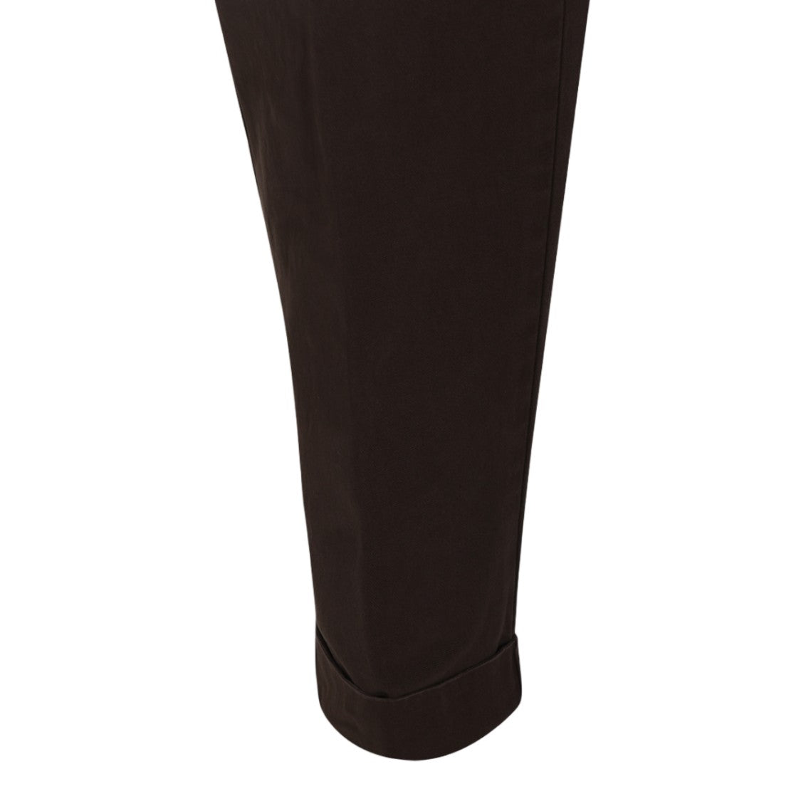 Berwich Brown Flat-Front Cuffed Chino Trousers