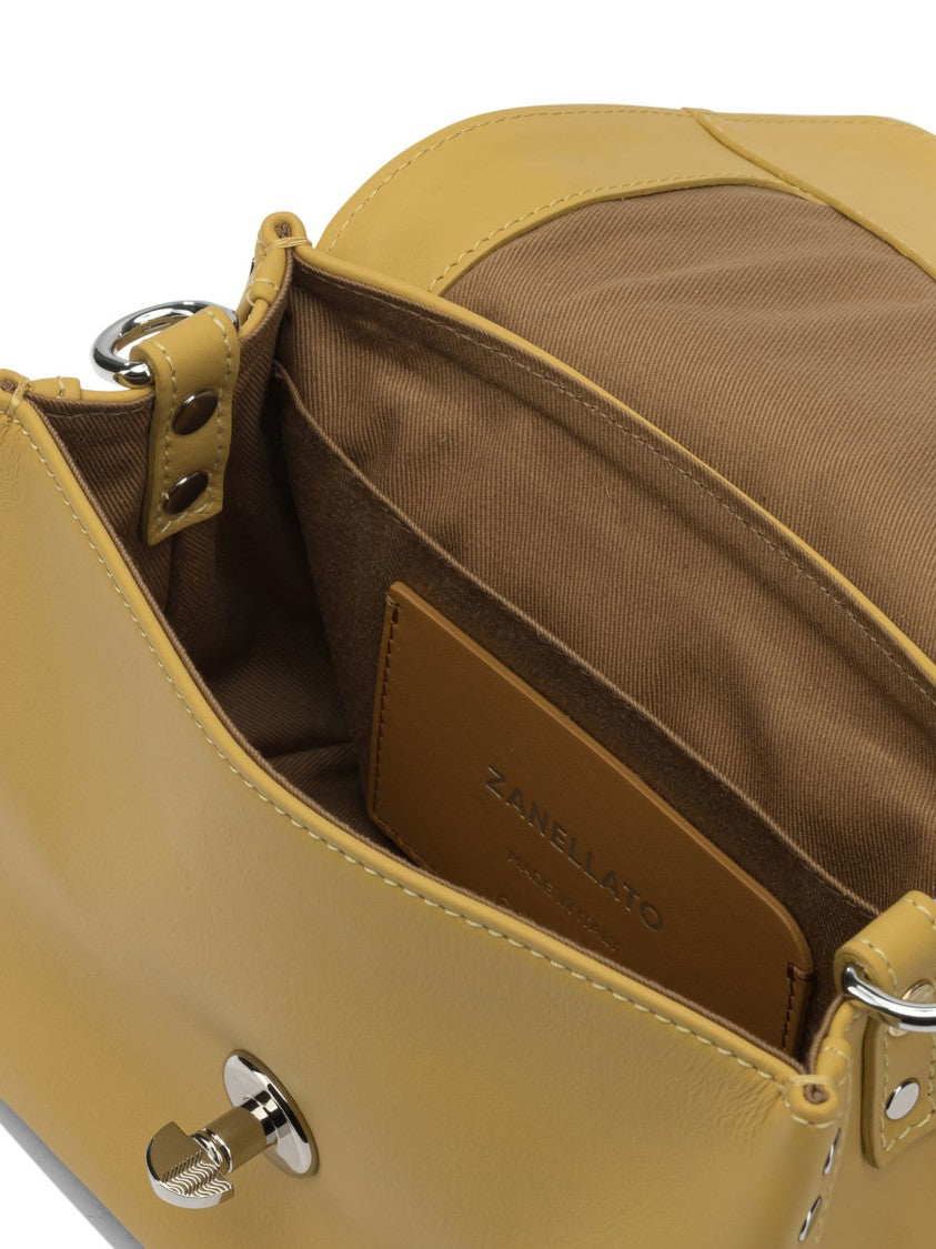 Zanellato Structured Leather Handbag With Silver-Tone Accents