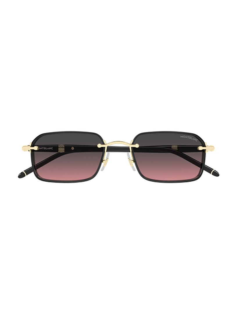Montblanc Mb0483s Metallic Gold-Accented Sunglasses