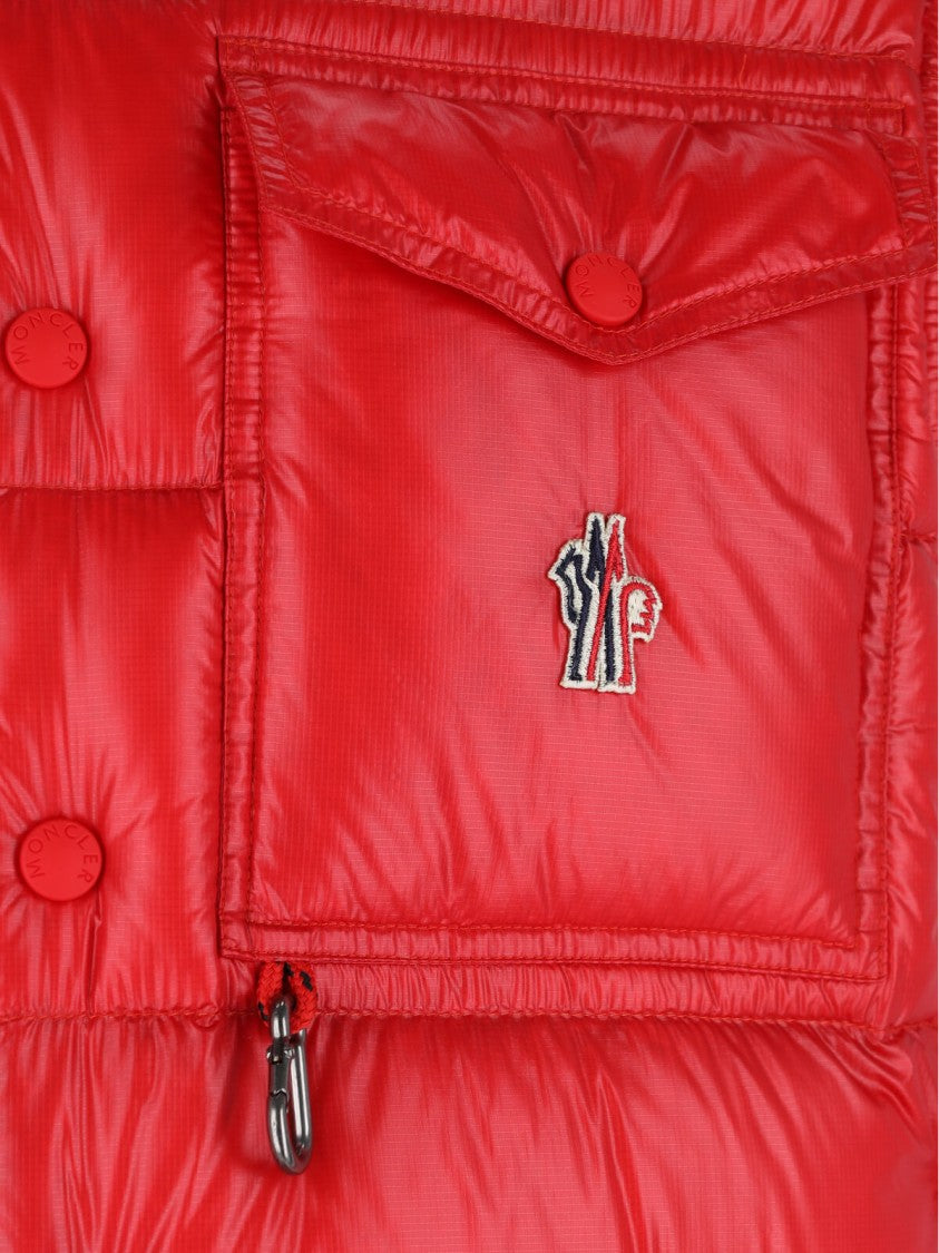 Moncler Grenoble Red Uychi Padded High Collar Vest