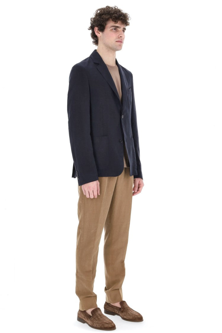 Officine Generale Nehemiah Model Fluid Lyocell-Linen Jacket