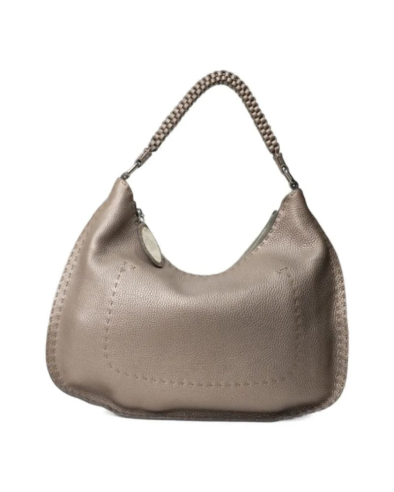 Fendi Hobo Bag Large Selleria Satin Grey
