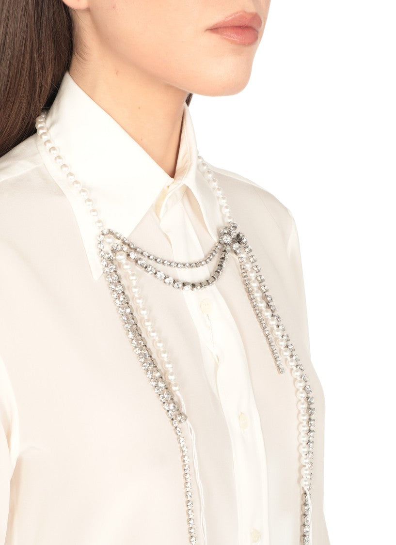 Mm6 By Maison Margiela Necklace With Synth Pearls And Strass