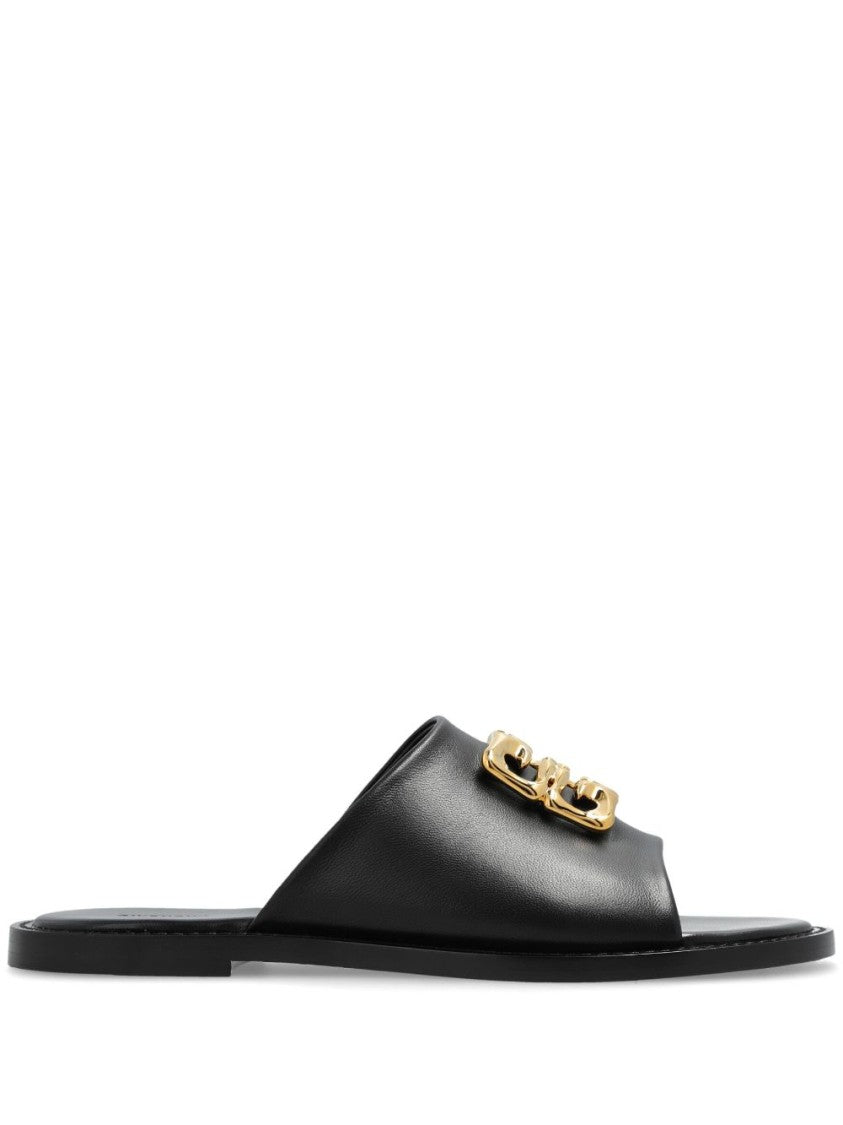 Givenchy Flat Sandals With Gold-Tone Hardware