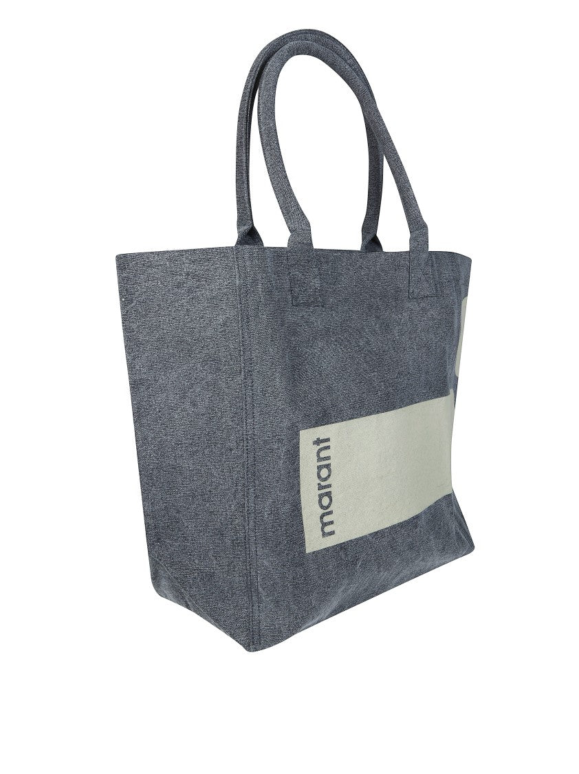 Isabel Marant Grey Yenky Small Wrapped Stripe Tote Bag
