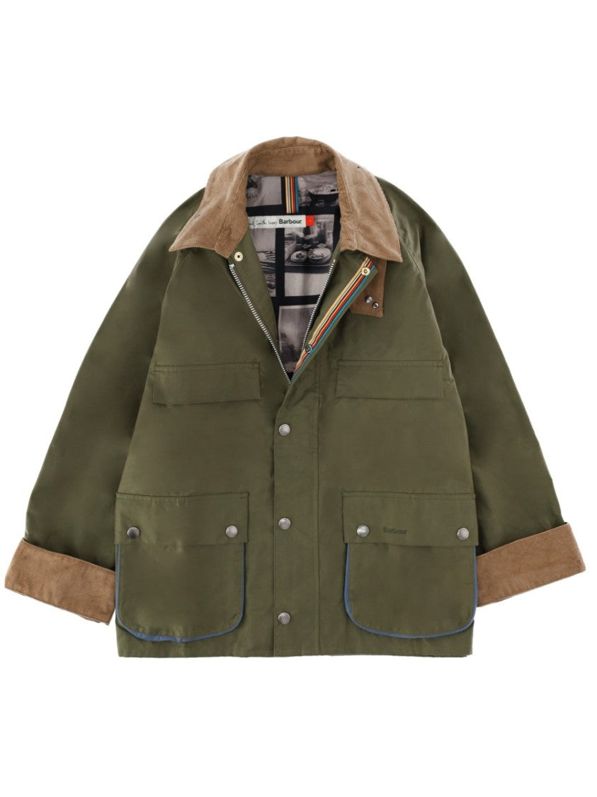 Paul Smith X Barbour Olive Green Bedale Corduroy Collar Jacket