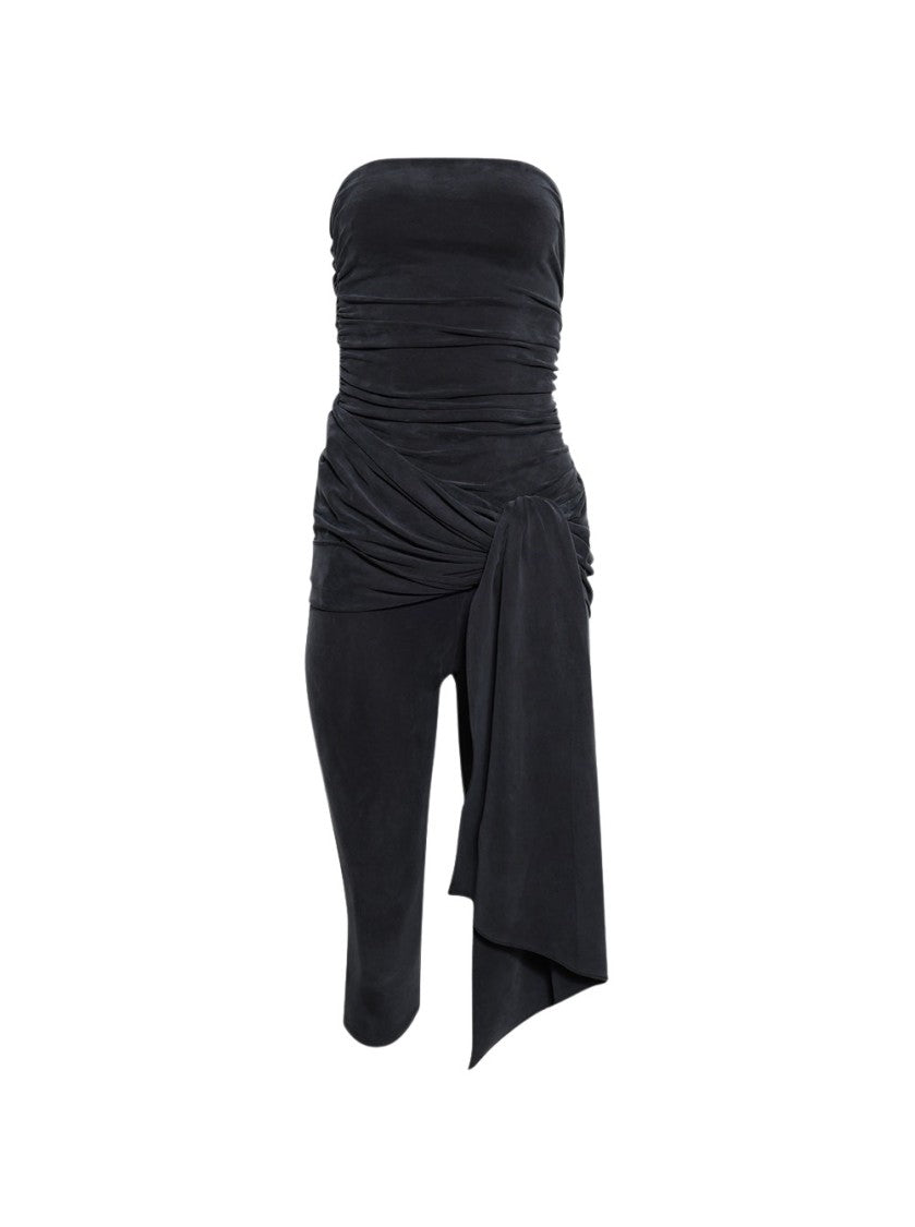 Alexander Wang Prestyled Strapless Wrap Catsuit Grey