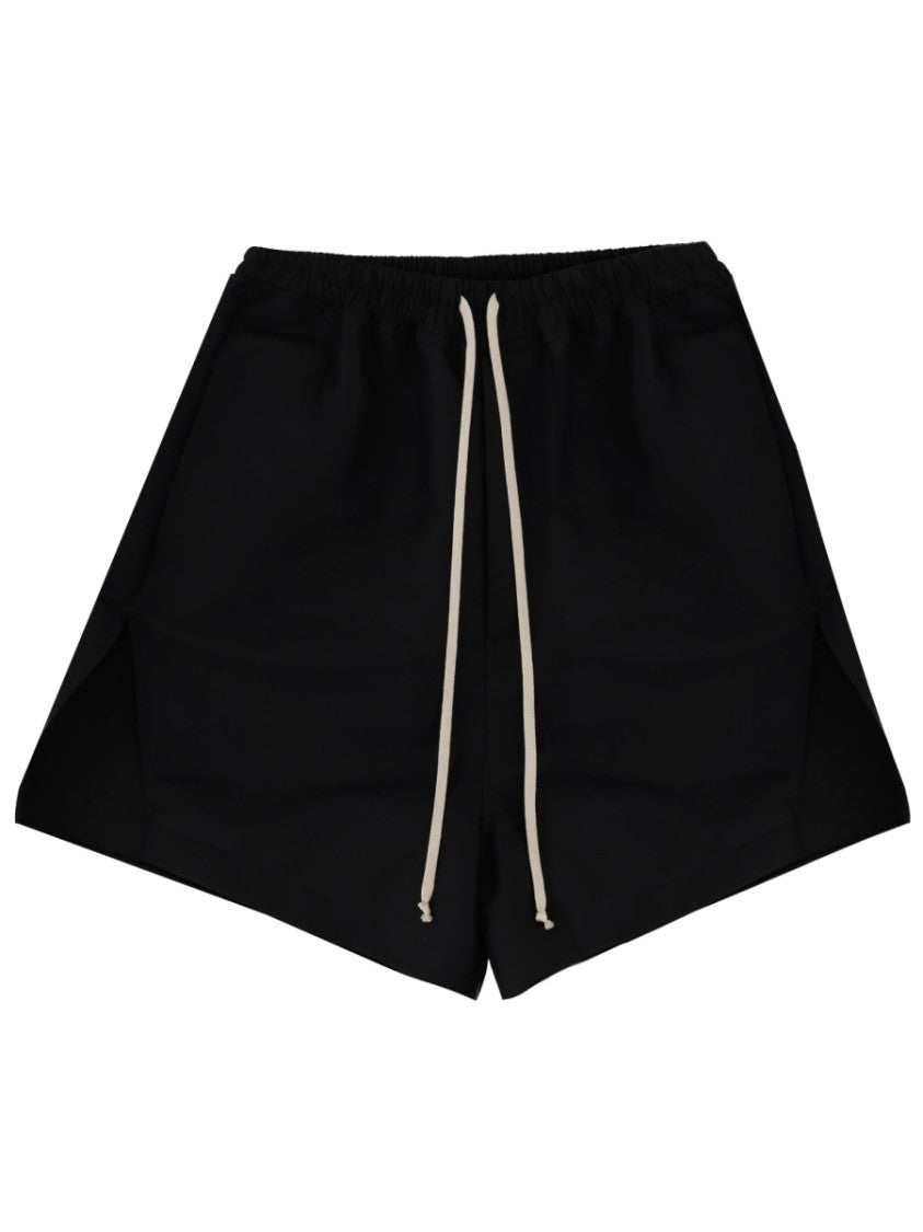Rick Owens Black Faun Boxers Utilitarian Cotton Shorts