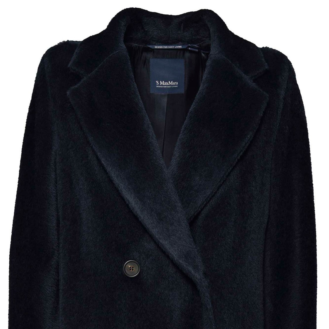 Max Mara Midi Coat In Alpaca And Wool Blend