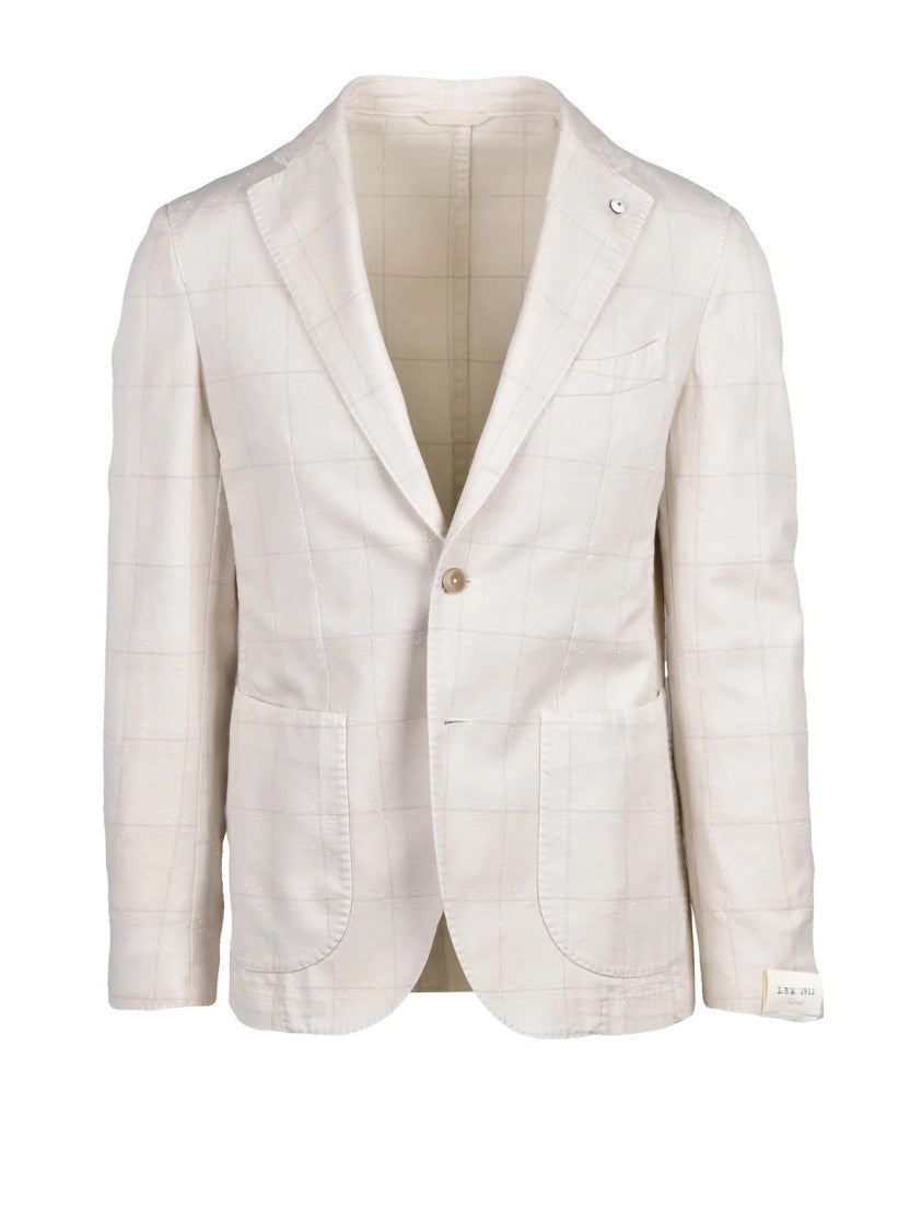 L.B.M. 1911 Cotton Linen Polyamide Jacket - White