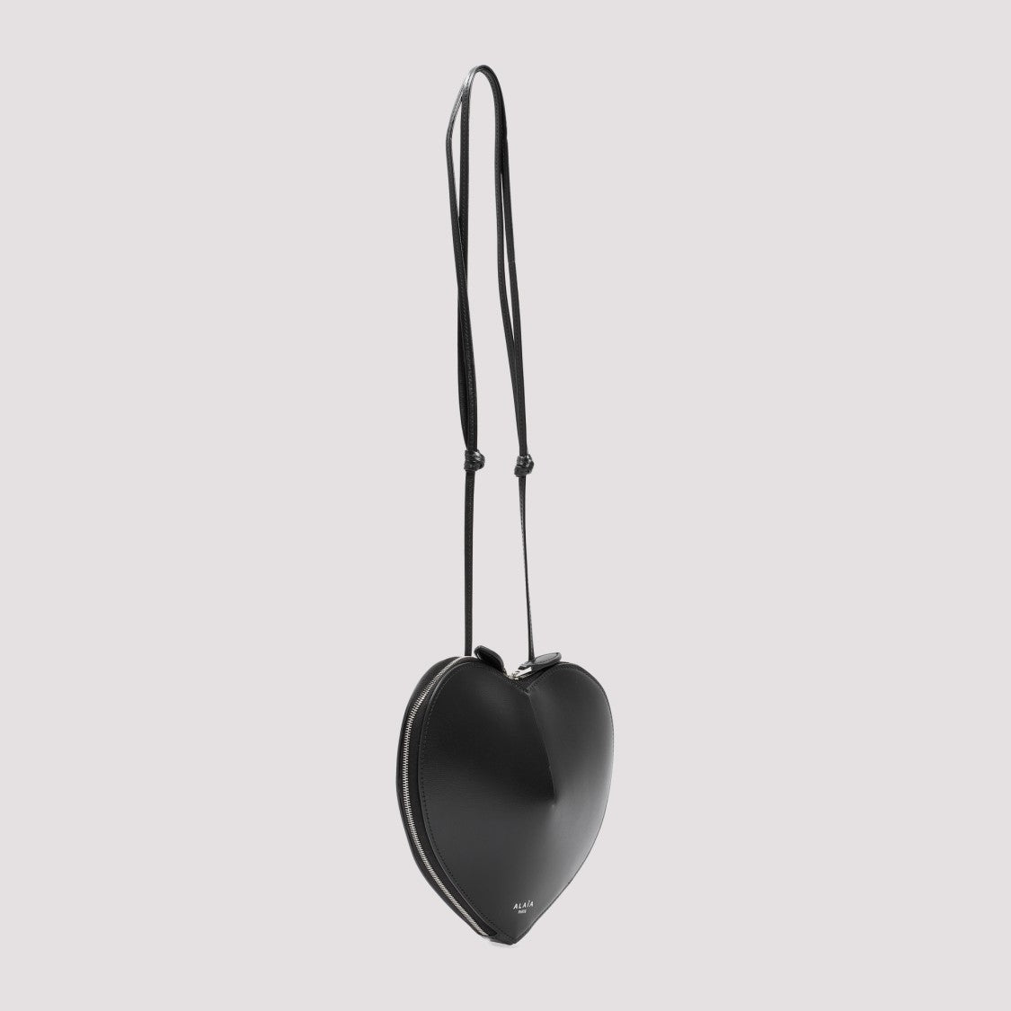 Alaïa Heart-Shaped Black Leather Shoulder Bag