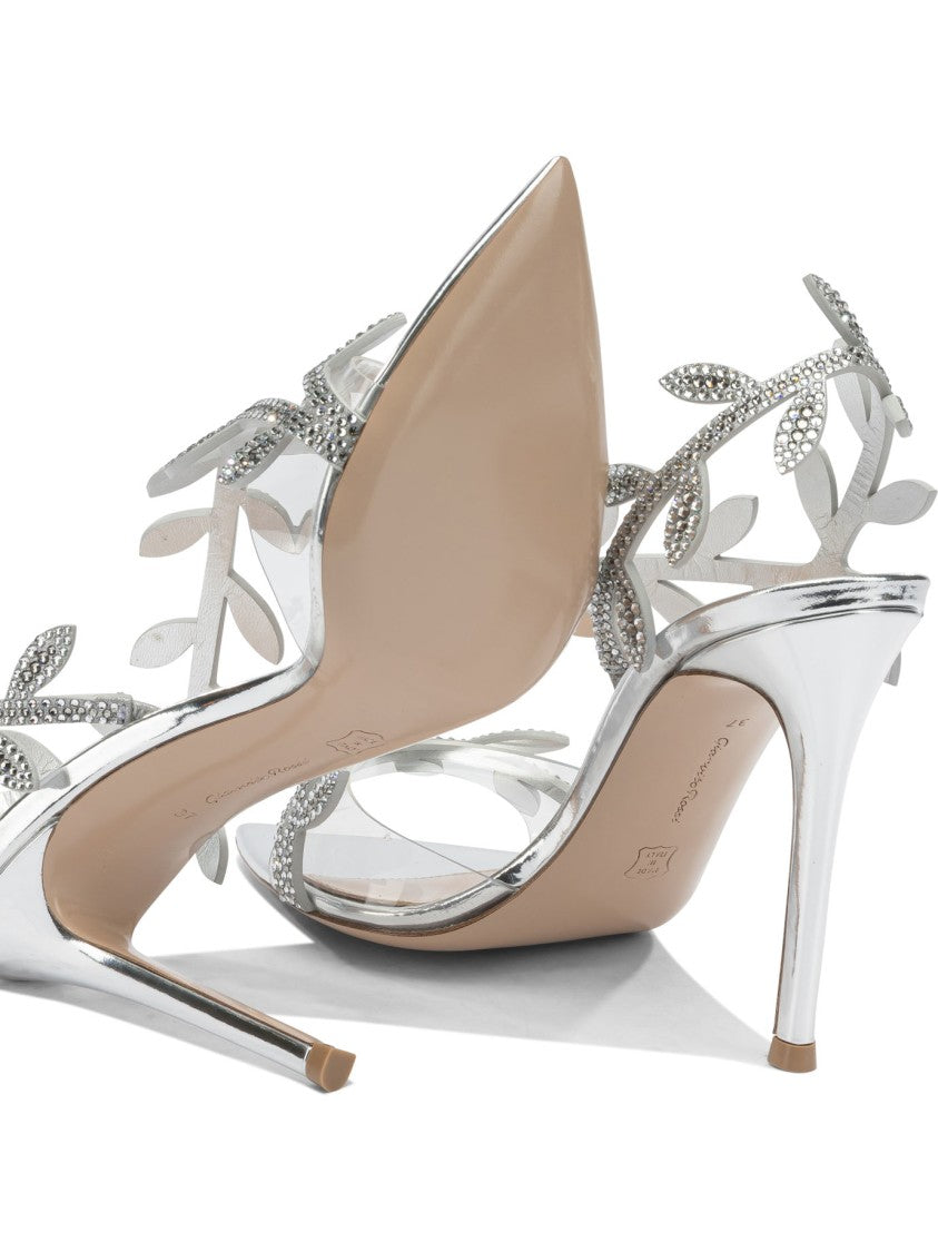 Gianvito Rossi "Crystal Flavia 105Mm" Heeled Sandals