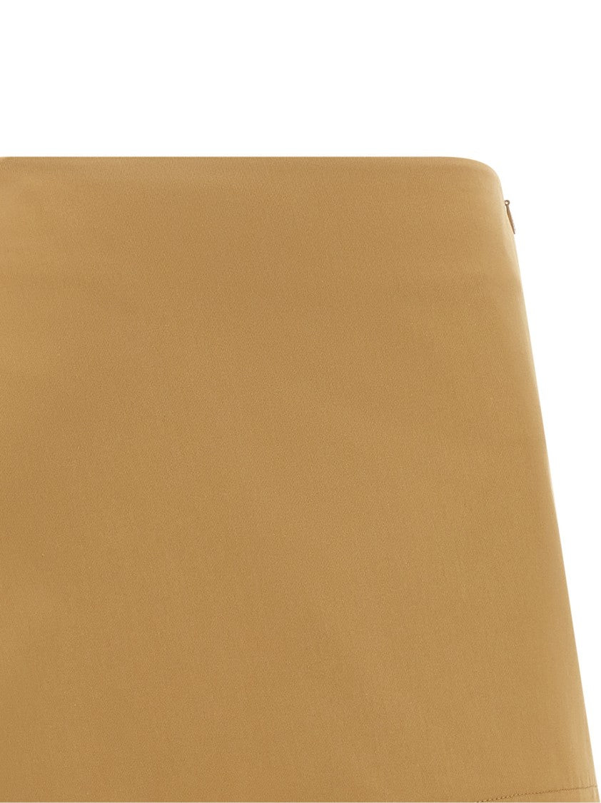 Loewe Silk Gabardine Asymmetrical Mini Skirt