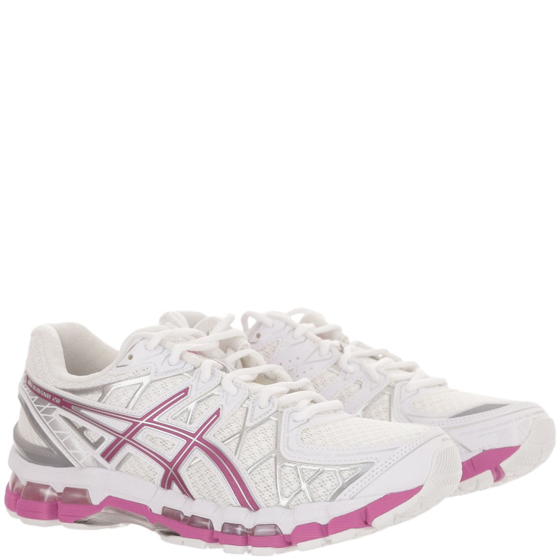 Asics White Gel-Kayano 20 Mesh Gel Cushioning Sneakers
