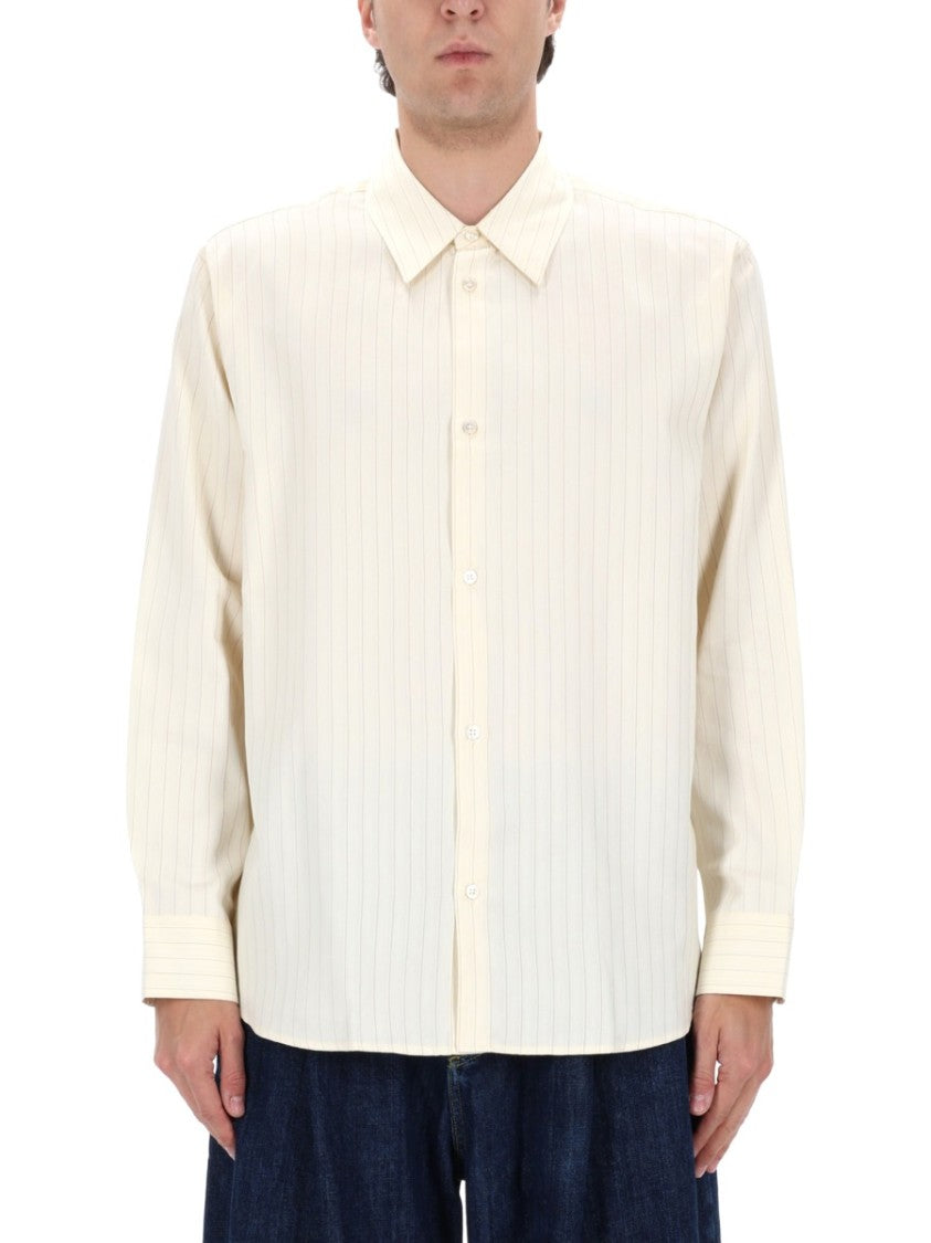 Studio Nicholson View Cotton Silk Pinstripe Shirt