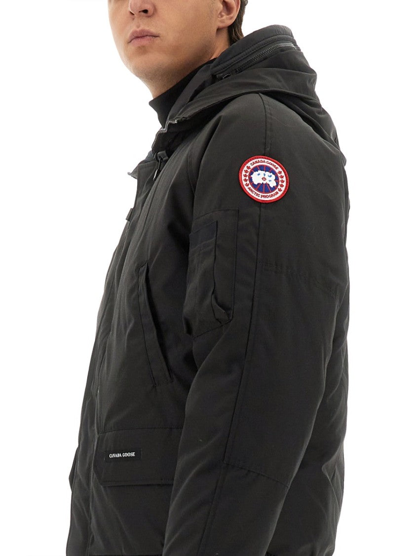 Canada Goose Padded Bomber Jacket With High Collar And Hood