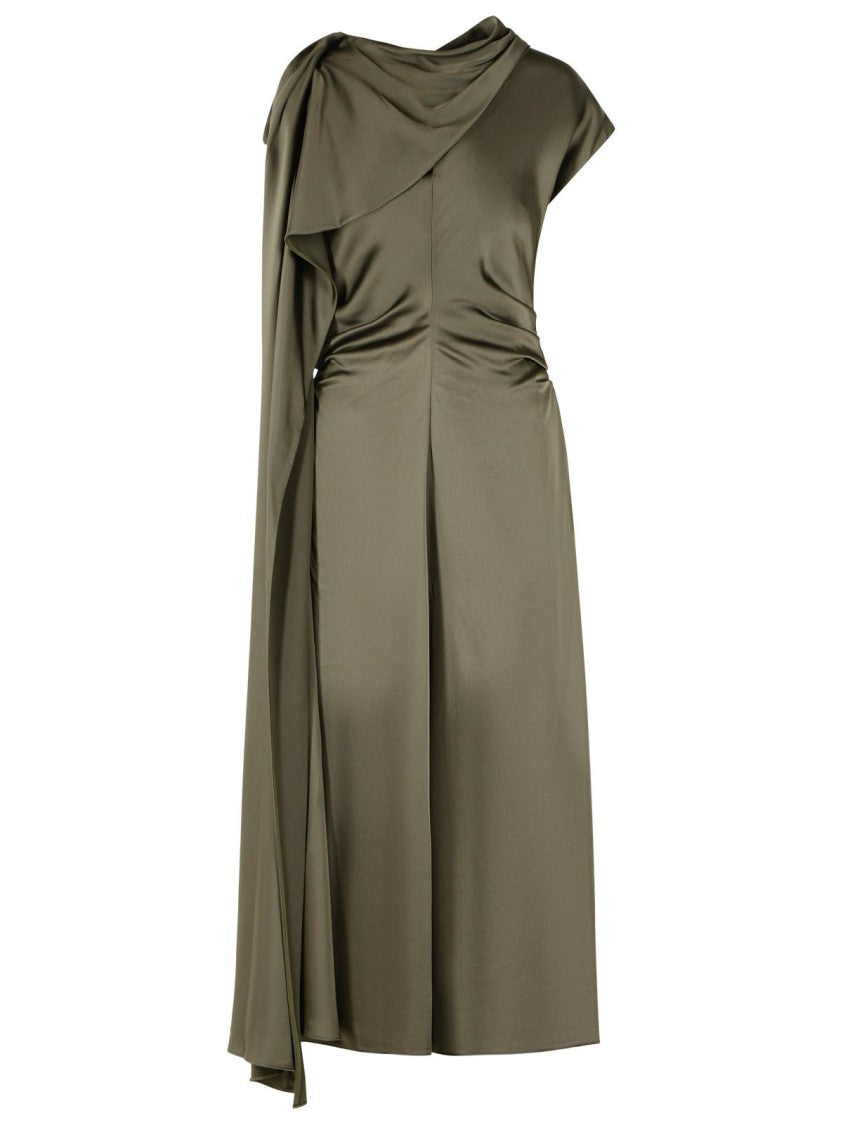 Simkhai 'Jacka' Green Satin Midi Dress