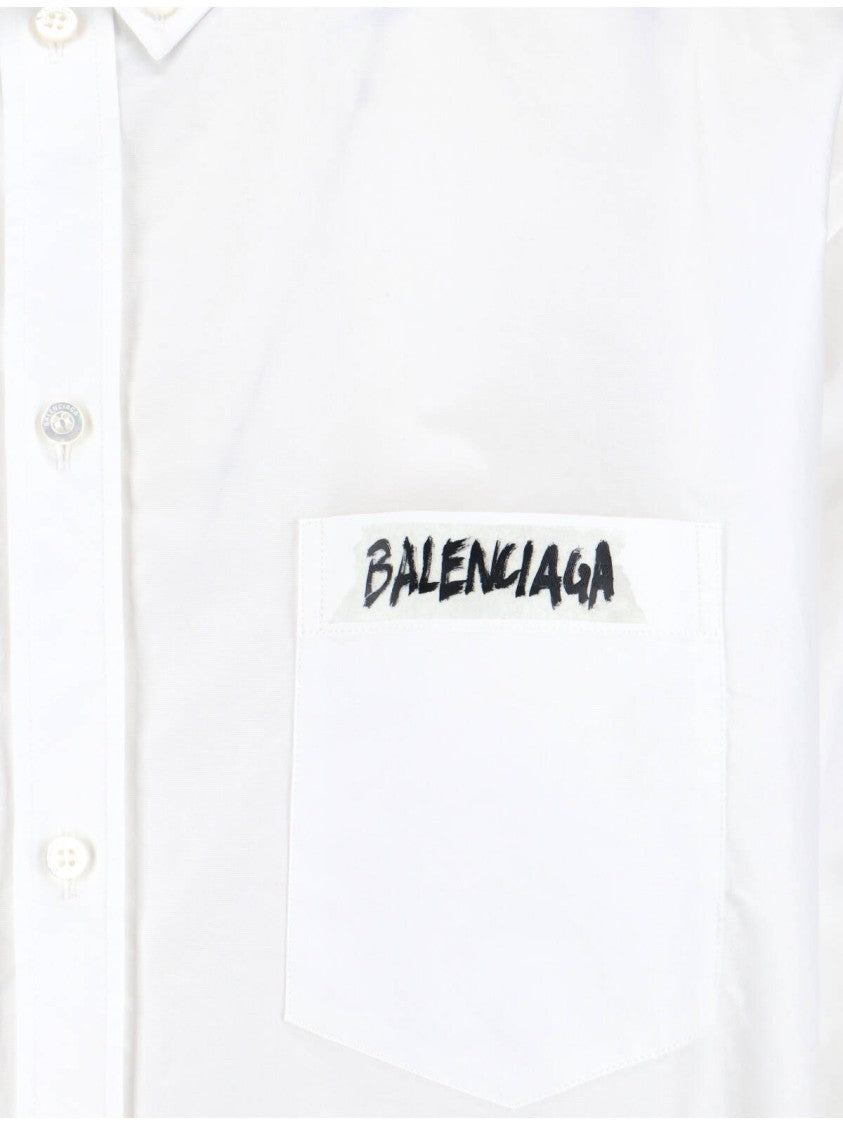 Balenciaga "Masking Tape" Shirt – White