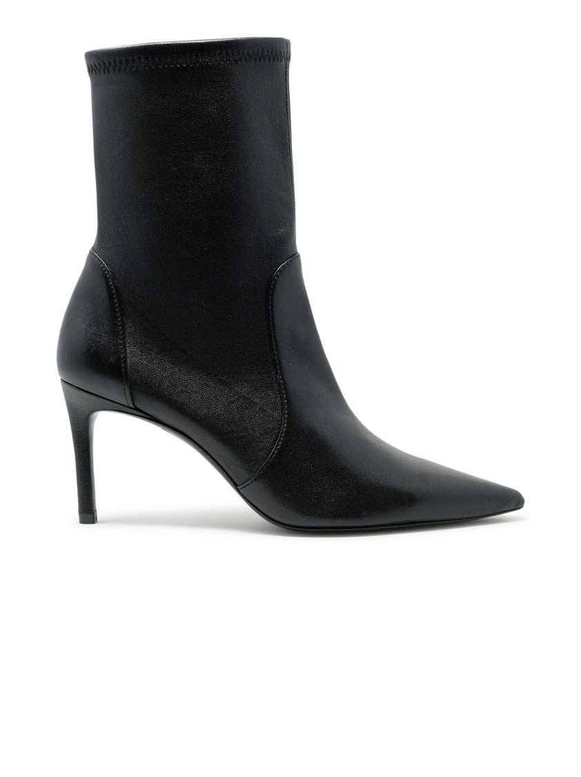 Stuart Weitzman Sj974 Black Nappa Stretch 75 Bootie