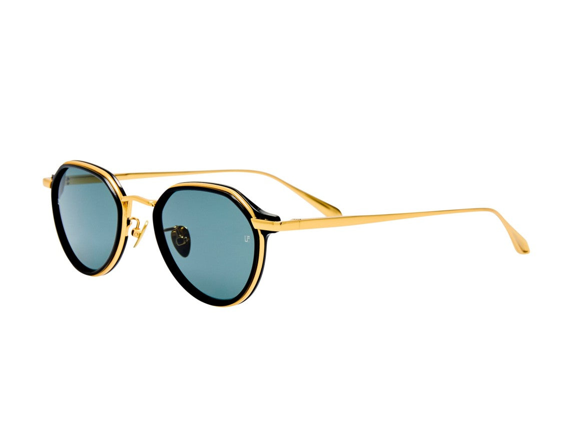 Linda Farrow Blue Lfl1638 Acetate Geometric Sunglasses