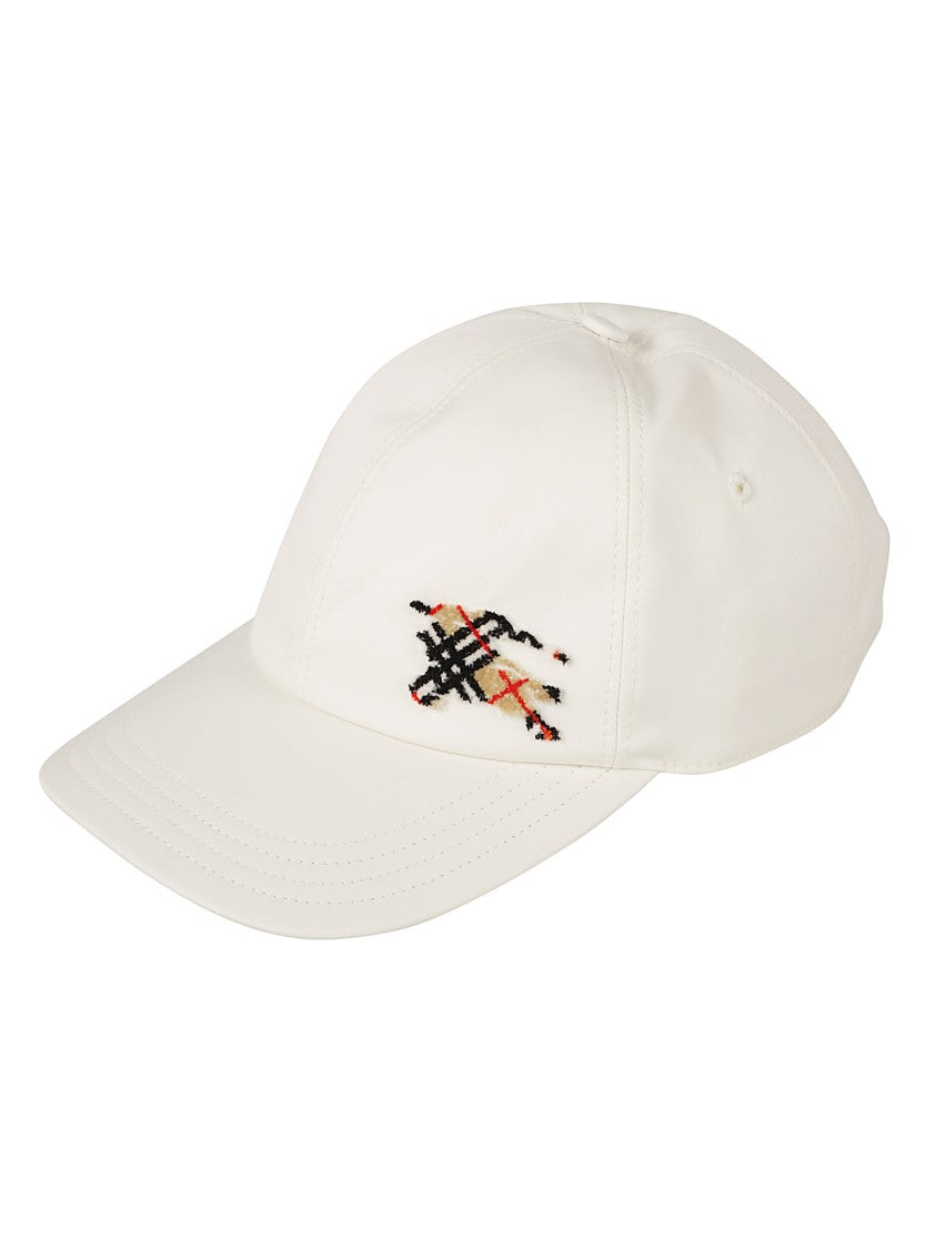 Burberry Classic Six-Panel Cap With Embroidered Check Design