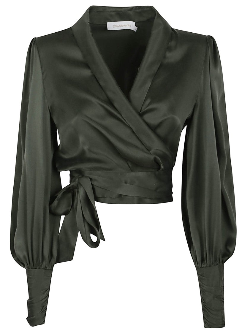 Zimmermann Silk Wrap Top