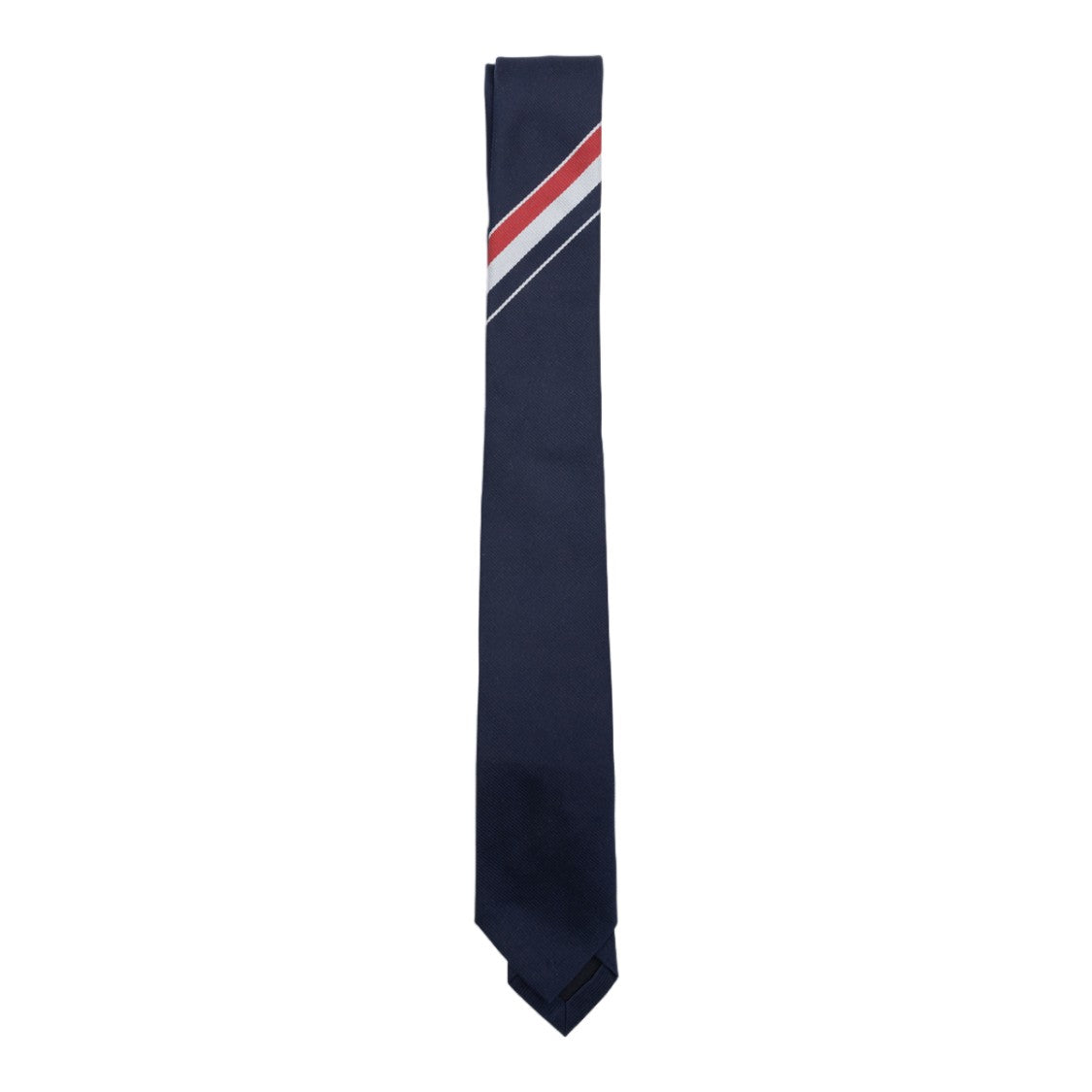 Thom Browne Classic Slim Necktie With Diagonal Stripe Pattern