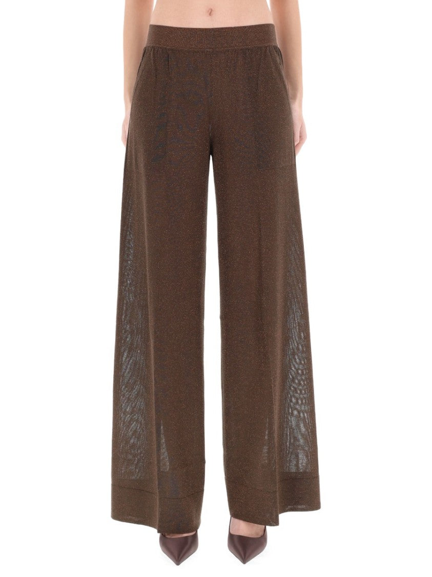 Circus Hotel Neutrals Wide-Leg Viscose-Blend Tailored Pants