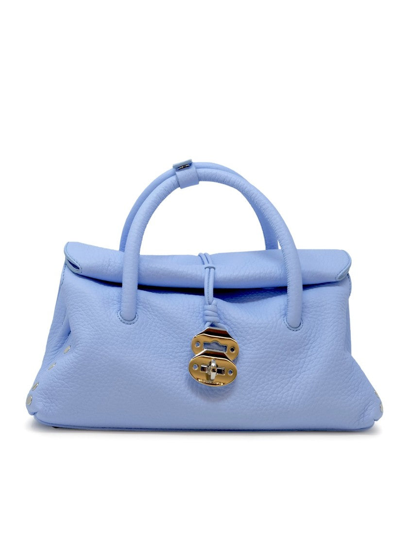 Zanellato Blue Salento Dotta Centauro Leather Handbag