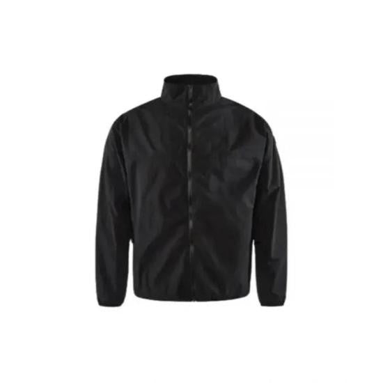 District Vision High-Collar Black Recycled Polyamide Jacket